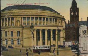 Central Library and Cenotaph Manchester Postcard
