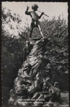 PETER PAN Statue Kensington Gardens London Postcard by Lansdowne Publishing