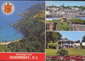 Greetings From Guernsey, .C.I. l Postcard  by DENNIS