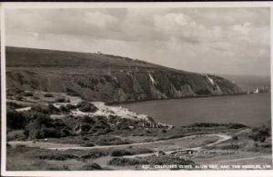 Coloured Cliffs, Alum Bay and The Needles I.W Postcard  RP by Nights of