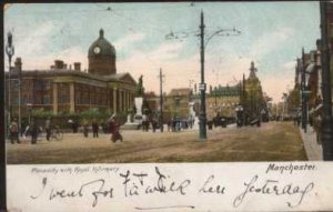 Piccadilly with Royal Infirmary Manchester Postcard 1904
