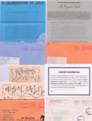 Crystal Ball/The Revolution, Flyers, Letters, Envelopes - Prince - Fanzine