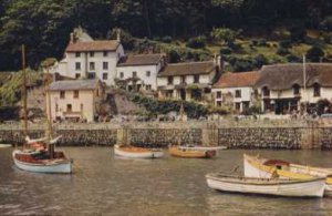 Lynmouth Harbour and Mars Hill , Devon Postcard - J Arthur Dixon