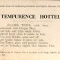 The exact words of an old Signboard in Cornwall  Postcard   TEMPURENCE HOTTELL
