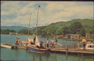 WATERHEAD, LAKE DISTRICT, ENGLAND Postcard 1965 - N.P.O Belfast BOATS