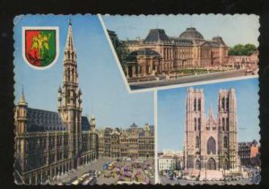 Souvenir De Bruxelles Belgium Postcard 1964