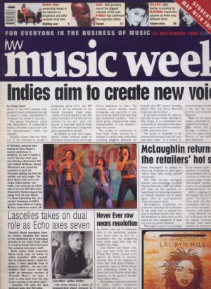 MUSIC WEEK MAGAZINE Sept 1998 - Mel B- R Kelly