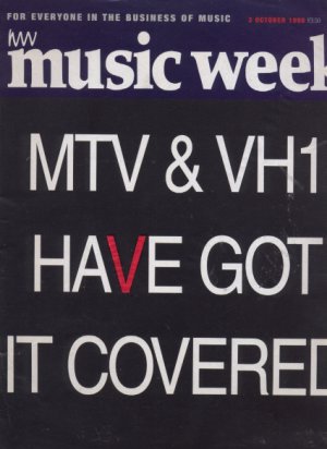 MUSIC WEEK MAGAZINE Oct 1998 - Robbie Williams, Meat Loaf