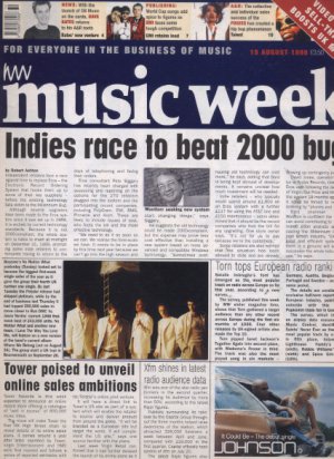 MUSIC WEEK MAGAZINE Aug 1998 - Boyzone - Fugee