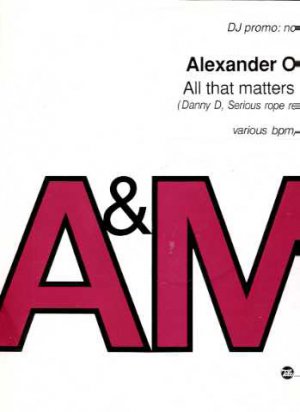 Alexander O'Neal - All That Matters To Me - UK Promo 12" Single