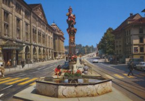 OGRE FOUNTAIN POSTCARD SWITZERLAND