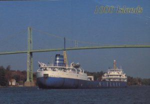 1000 ISLAND POSTCARD - The bulk carrier John A. France
