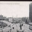 Cromwells Statue and Exchange Station Manchester Postcard Published by W