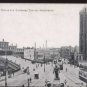 Cromwells Statue and Exchange Station Manchester Postcard Published by W