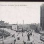Cromwells Statue and Exchange Station Manchester Postcard Published by W