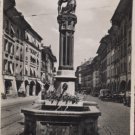 VINTAGE B&W POSTCARD OF BERN SIMSON-BRUNNEN SWITZERLAND
