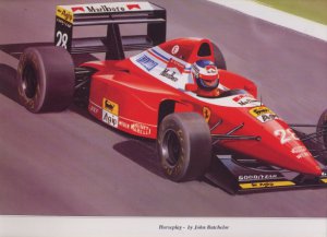 THE GRAND PRIX COLLECTION - Horseplay by John Batchelor - Gerhard Berger - Print