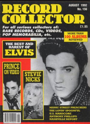 RECORD COLLECTOR Magazine August 1992 No 156 PRINCE, ELVIS, STEVIE NICKS