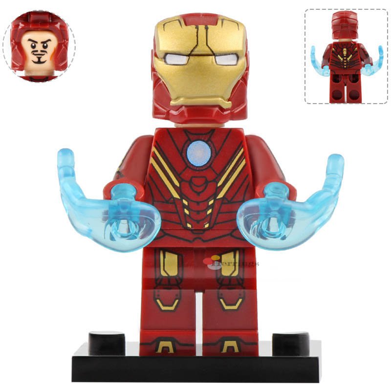 Minifigure Iron-Man (Mk 8) Marvel Super Heroes Compatible Lego Building ...