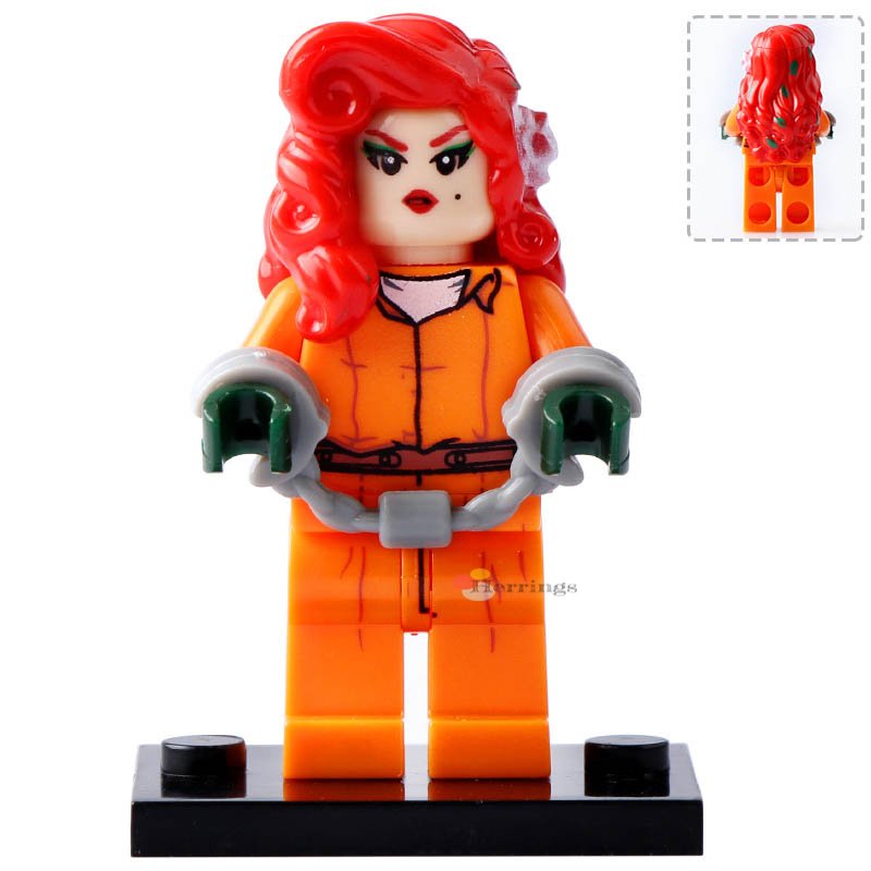 Minifigure Poison Ivy (Prison Jumpsuit) DC Super Heroes Compatible Lego ...