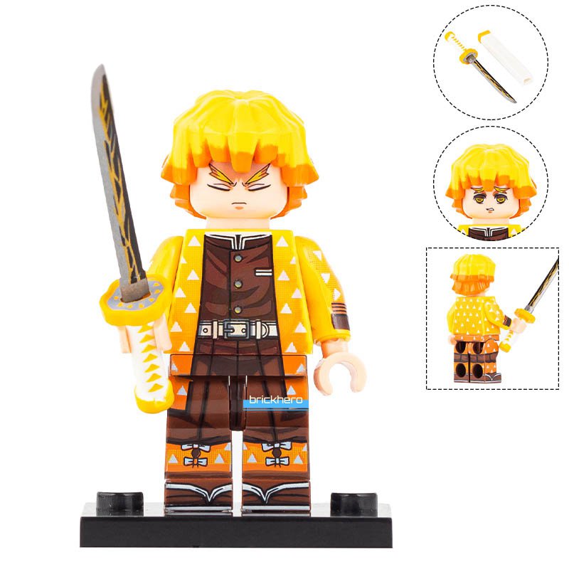 LEGO Compatible Demon Slayer Kimetsu no Yaiba Zenitsu Agatsuma Custom Printed Minifigure Brick Toys