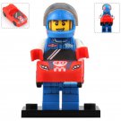 LEGO Compatible CMF Series 18 Race Car Guy Custom Printed Minifigure Brick Toys Gift