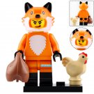 LEGO Compatible CMF Series 19 Fox Costume Girl Custom Printed Minifigure Brick Toys Gift