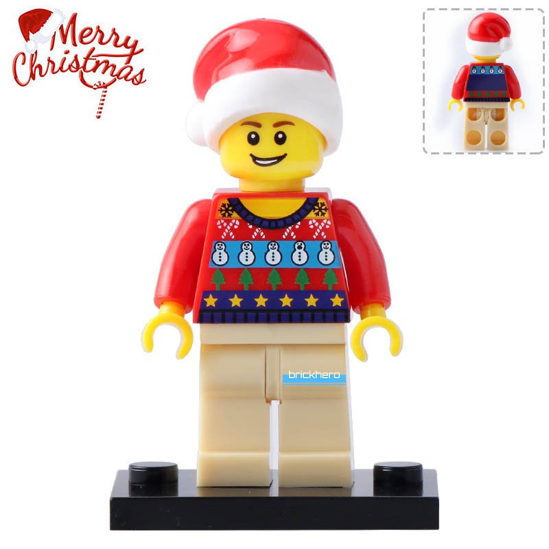 LEGO Compatible Christmas Themed Christmas Boy Custom Printed Minifigure Brick Toys Gift