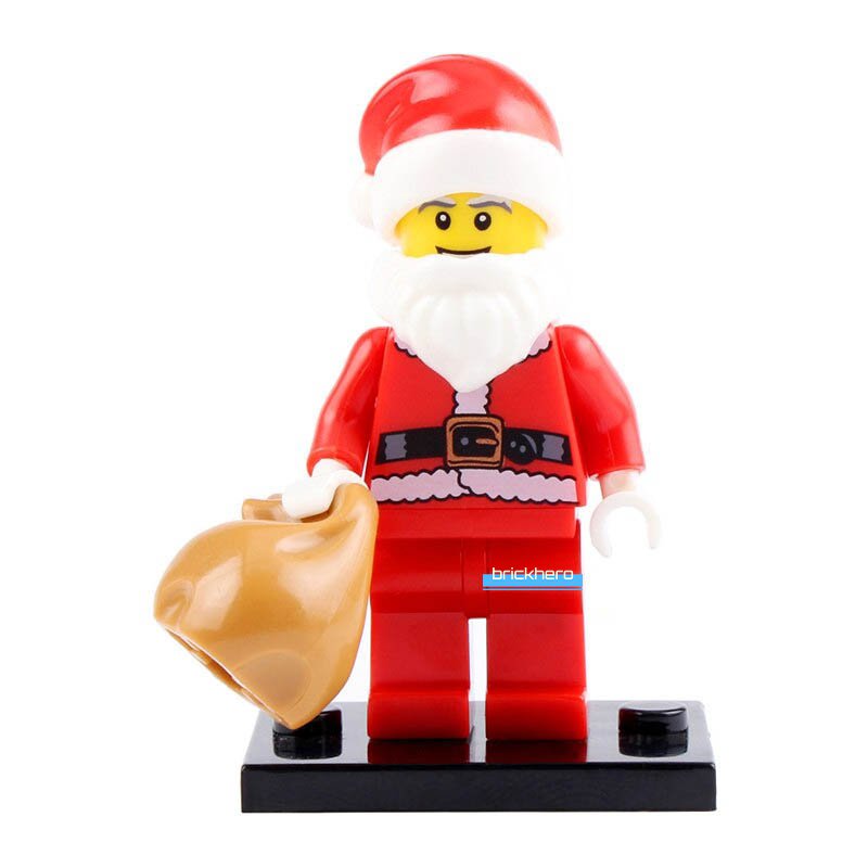 LEGO Compatible Christmas Themed Santa Claus Custom Printed Minifigure Brick Toys Gift