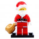 LEGO Compatible Christmas Themed Santa Claus Xmas Holiday Custom Printed Minifigure Brick Toys Gift