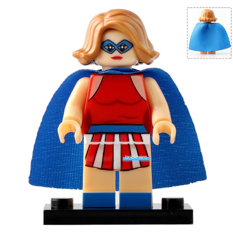 LEGO Compatible DC Comic Super Heroes Miss America (Joan Dale) Custom Printed Minifigure Brick Toys
