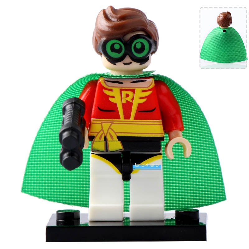 LEGO Compatible DC Super Heroes Robin (The Lego Batman Movie) Custom Printed Minifigure Brick Toys