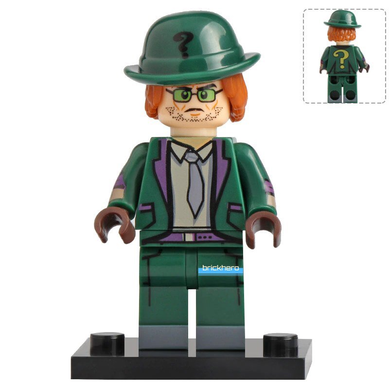 LEGO Compatible DC Super Heroes The Riddler (Arkham) Custom Printed Minifigure Brick Toys Gift