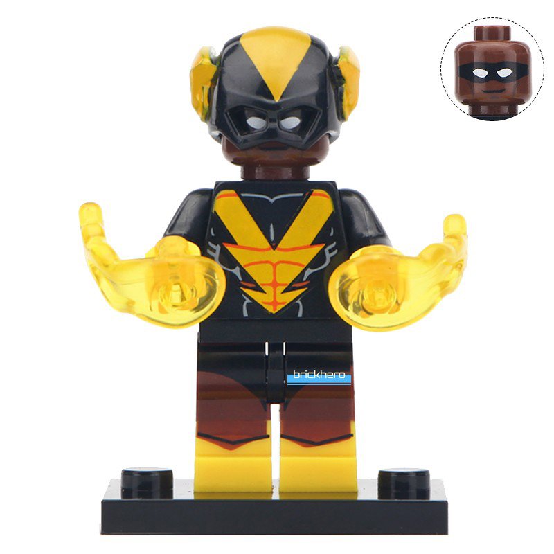 LEGO Compatible DC Superheroes Black Vulcan (Super Friends) Custom Printed Minifigure Brick Toys