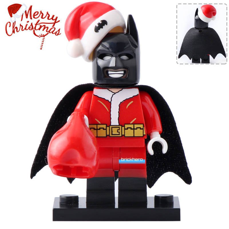 LEGO Compatible DCEU Superheroes Santa Batman Custom Printed Minifigure Brick Toys Gift