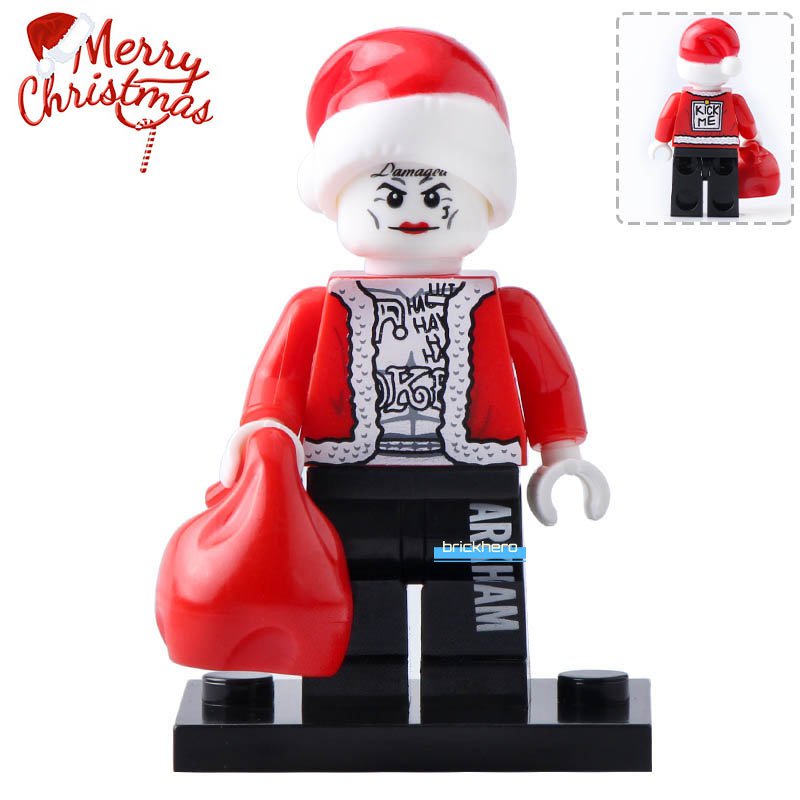 LEGO Compatible DCEU Superheroes Santa The Joker Custom Printed Minifigure Brick Toys Gift