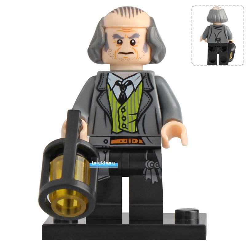 LEGO Compatible The Wizarding World of Harry Potter Argus Filch Custom Printed Minifigure Brick Toys