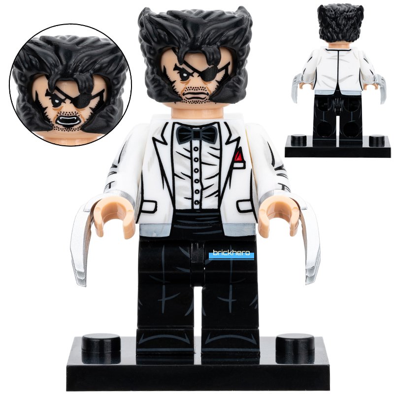 LEGO Compatible Marvel Comic Superhero Wolverine Patch Custom Printed Minifigure Brick Toys Gift