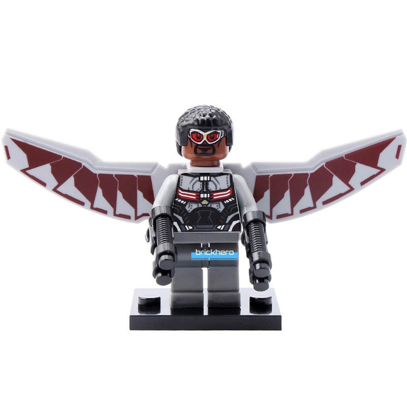 LEGO Compatible Marvel Super Heroes Falcon (Sam Wilson) Custom Printed Minifigure Brick Toys Gift