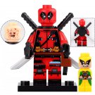 LEGO Compatible Marvel Superhero Deadpool with Wolverine Custom Printed Minifigure Brick Toys Gift