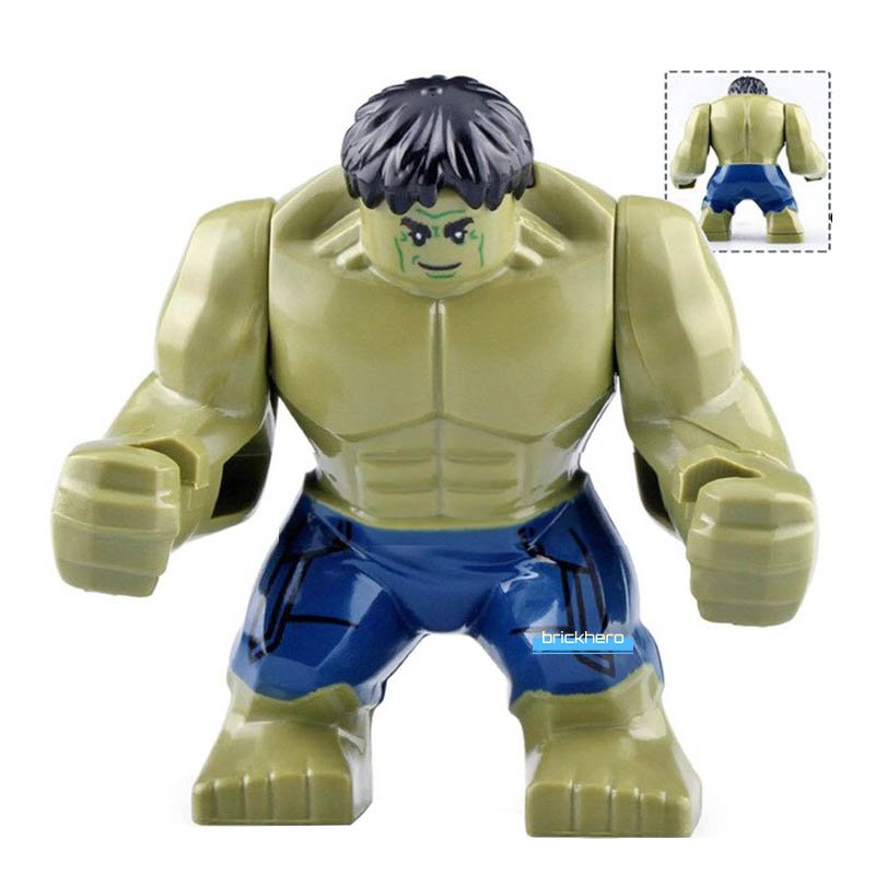 LEGO Compatible Marvel Superhero Large Hulk (Avengers Endgame) Custom Printed Minifigure Brick Toys