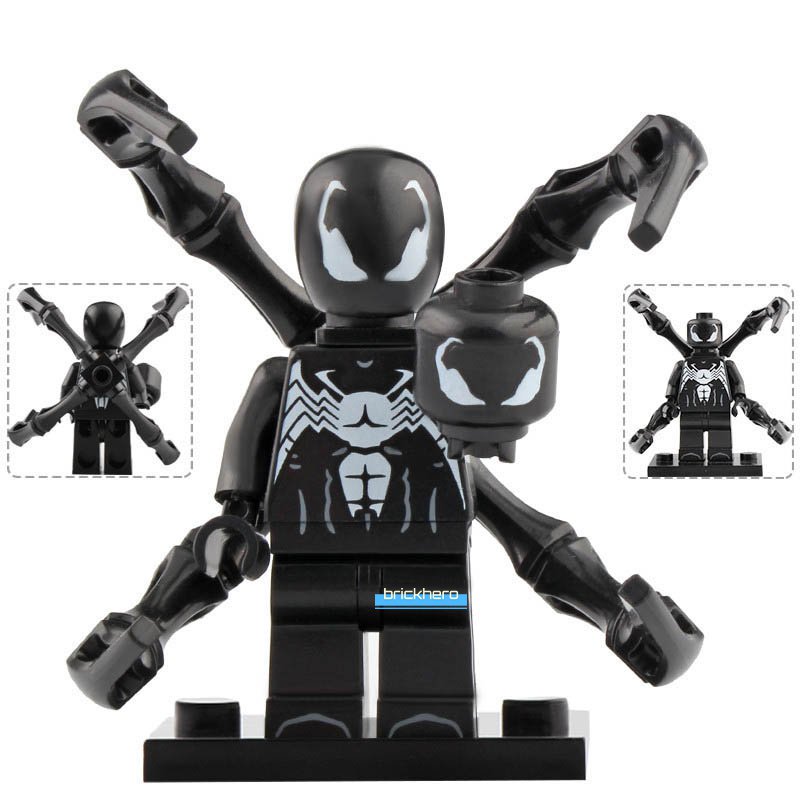 LEGO Compatible Marvel Superhero Symbiote Spider-Man (Scorpion) Custom Printed Minifigure Brick Toys