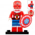 LEGO Compatible Marvel Superheroes Santa Captain America Custom Printed Minifigure Brick Toys Gift