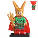LEGO Compatible Marvel Superheroes Santa Loki (Female) Custom Printed Minifigure Brick Toys Gift
