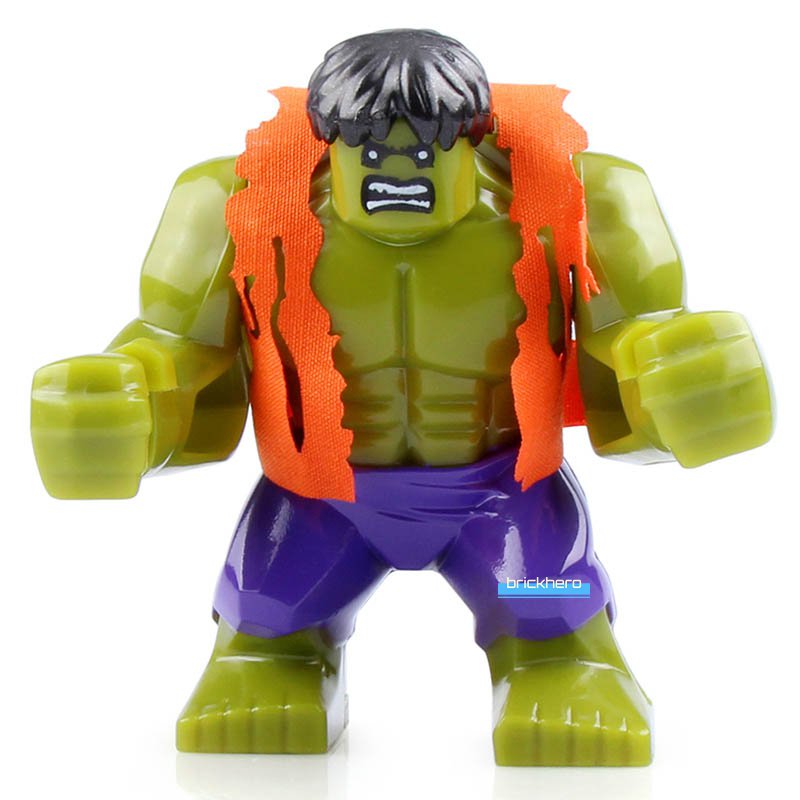 LEGO Compatible Marvel Universe Superheroes Hulk (Bruce Banner) Custom Printed Minifigure Brick Toys