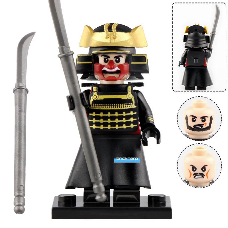LEGO Compatible Japanese Warriors Samurai Custom Printed Minifigure Brick Toys Gift
