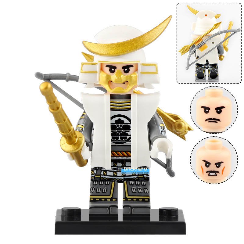 LEGO Compatible Japanese Warriors Samurai Warrior Custom Printed Minifigure Brick Toys Gift