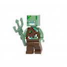 LEGO Compatible Minecraft Drowned Zombie Custom Printed Minifigure Brick Toys Gift