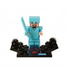 LEGO Compatible Minecraft Steve with spider Custom Printed Minifigure Brick Toys Gift