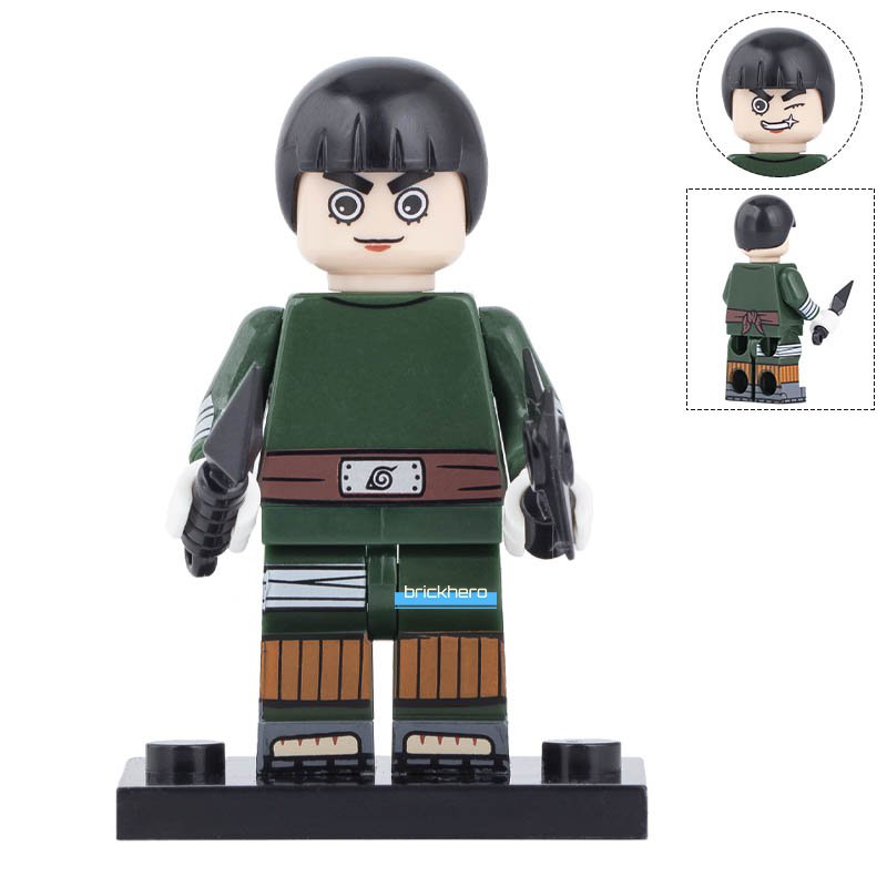 LEGO Compatible Anime Heroes Naruto Shippuden Rock Lee Custom Printed Minifigure Brick Toys Gift
